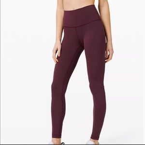 lulu lemon wunder under high rise leggings